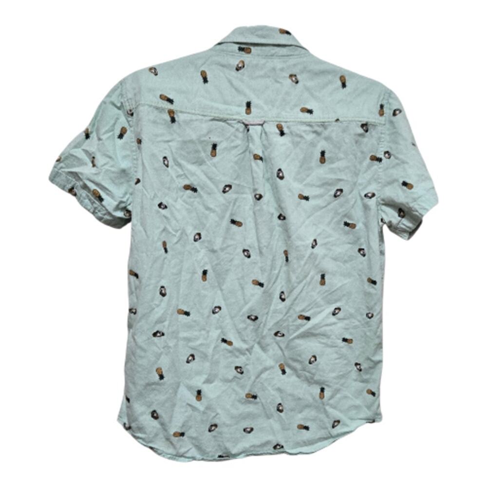 Sovereign Code Mint Green Pineapple Button Up Shi… - image 2